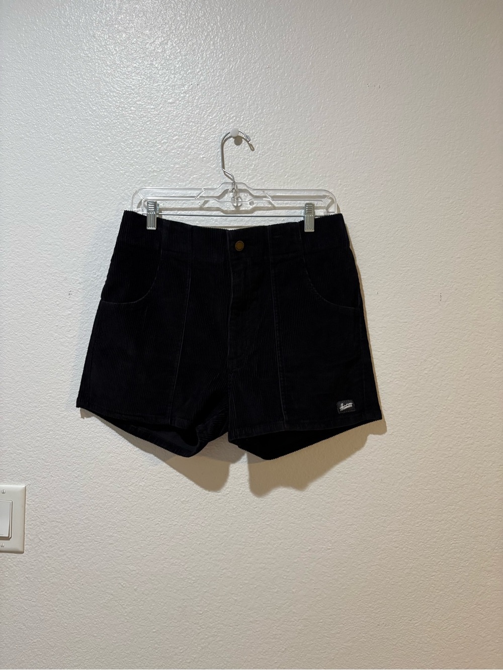 Hammies 34 High-Rise Black Corduroy Shorts